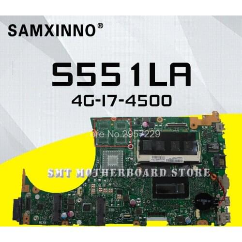 S551LA Motherboard REV:2.0-i7-4500U For Asus K555L S551 S551LB laptop Motherboard S551LA Mainboard S551LA Motherboard test ok