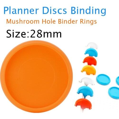 24pcs 28mm Mushroom Hole Binding Disc Notebook Plastic Binder Ring T-shape Hole Solid Binding Buckle DIY Planner Binder Supplies