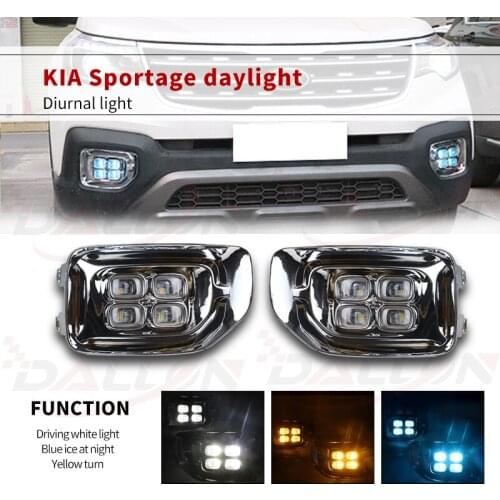 Led Drl For Kia Sportage 2018 2019 2020 Daytime Running Light Front Bumper Driving Fog Lamp Daylight Headlight Accessories