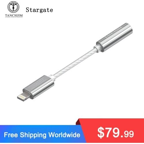 TANCHJIM Stargate MFI HD Audio Decoding line Lighting to 3.5mm Silver alloy Use for iPhone/iPad/iPod
