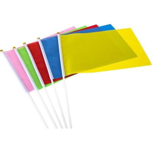 Party Decor Solid Color Hand Waving Flag Banners for Meeting Party Decoration Flag Banner LX8178