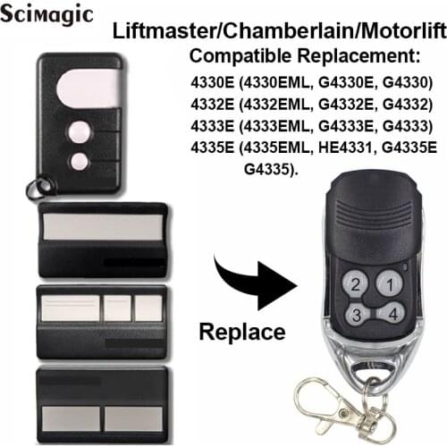 Craftsman LiftMaster Chamberlain 4335E 4110E 4330EML 4333EML 433MHz garage door remote control replacement