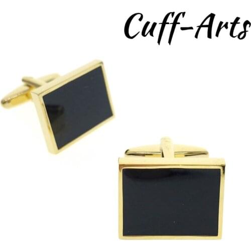Cufflinks for Mens Rectangle Gold Cufflinks Gold Classic Mens Cufflinks Gifts for Men Shirt Cuff links by Cuffarts C10200