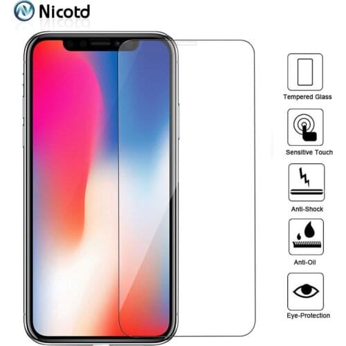 5PCS Tempered Glass For iPhone XS MAX XR X Screen Protective Film For iPhone 6 6s 7 8 Plus X Protector For iPhone 11 pro max xr
