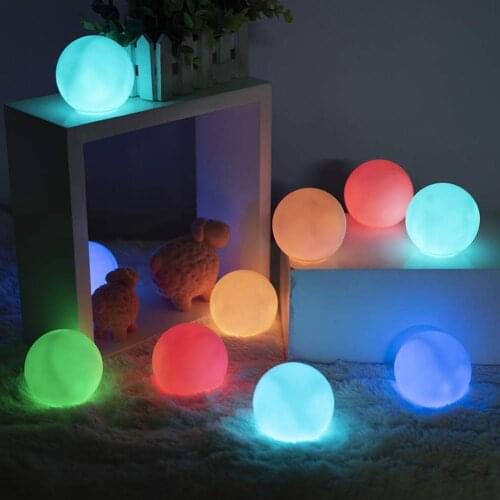 1pc RGB Floating Pool Light 3inch 7.8cm RGB Color-changing LED Pool Ball Lights IP67 Bath toy for Outdoor Garden Swimming