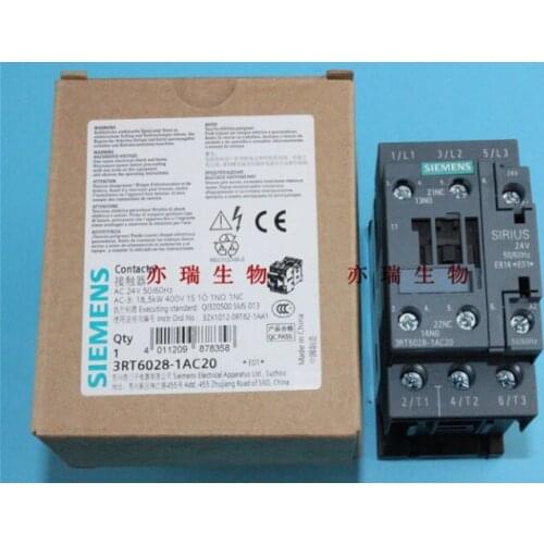 1PCS Siemens 3RT6028-1AC20 3RT60281AC20 Contactor AC24V -New