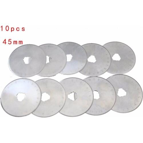 10 pcs SKS-7 45MM Rotary cutter blades Patchwork Fabric Leather Craft Circular Paper Colth Cut Refill Sewing Quilting fits
