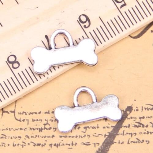 24pcs Charms dog bone 16x10mm Antique Pendants,Vintage Tibetan Silver Jewelry,DIY for bracelet necklace