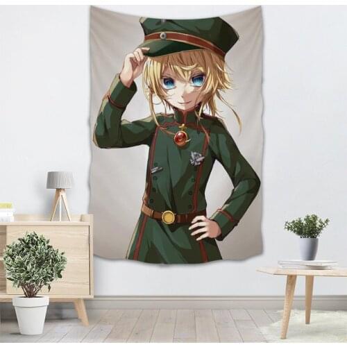 130x150CM,Saga Of Tanya The Evil Tapestry Wall Hanging Tapestries Forest Tapestry Bedspread Yoga Mat Blanket Bed Table Cloth