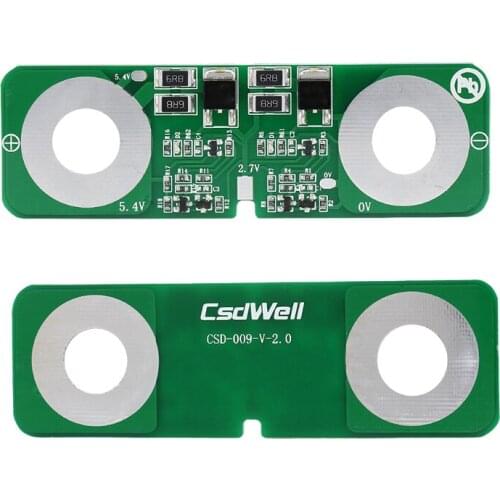 2PCS 5.4V 3000F ( / two 2.7V series together) ultracapacitor protection board