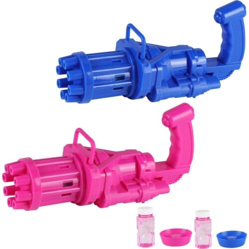 2-in-1 Bubble Machine Fan for Kids Gatling Bubble Gun BubbleMaker