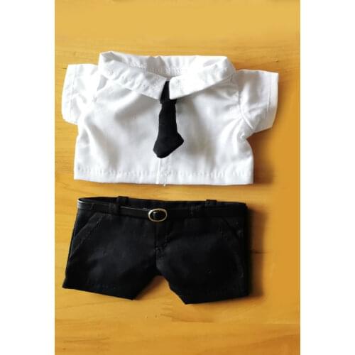 20cm Plush Doll Clothes Shirt Tie Pants Coat Vest Overalls Jeans Shoes Accessories For Plushies Toys Baby Dolls Outfit