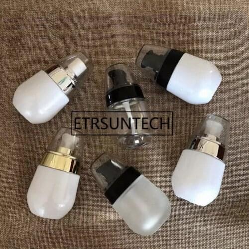 30ML Pear White Clear Purple Frosted Glass Bottle Pump Spray Perfume Atomizer Lotion Essence Cream Bottles Makeup Tools