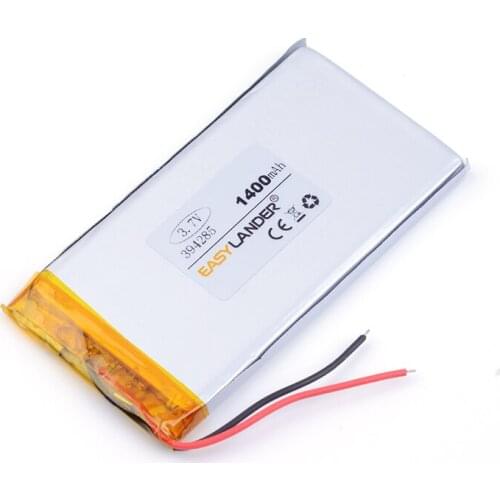 394285 3.7V 1400mAh Rechargeable li-Polymer Li-ion Battery For PAD GPS PSP Vedio Game E-Book Tablet PC Power Bank 404285 384386