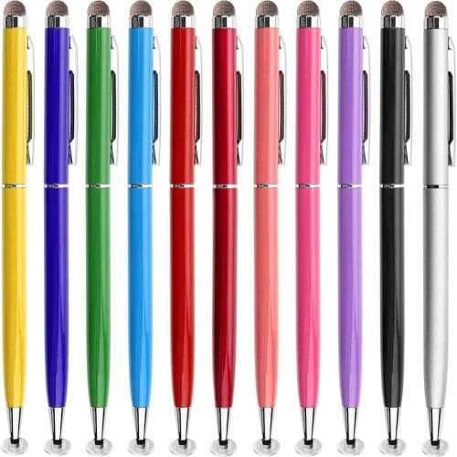 500pcs Universal 2 in 1 Stylus Pen Drawing Tablet Capacitive Screen Disc Tip Touch For Ipad Iphone Mobile Android Huawei Xiaomi