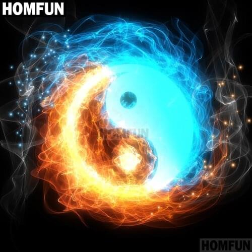 HOMFUN Full Square/Round Drill 5D DIY Diamond Painting "Taiji boxing" 3D Embroidery Cross Stitch 5D Home Decor A00581