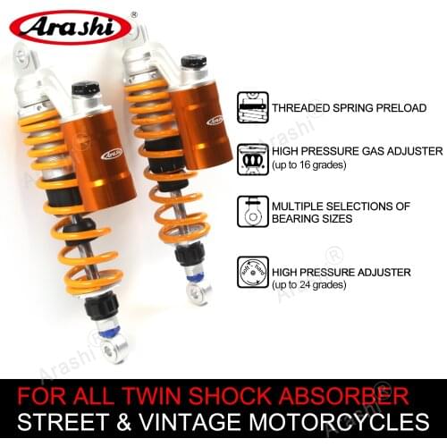 Arashi New Motorcycle Nitrogen Air Shock Absorber Rear Suspension For HONDA CB400 1992 1993 1994 1995 1996 1997 1998 CB 400