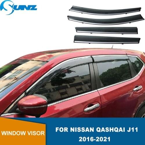 Side Window Deflector For Nissan Qashqai J11 2016 2017 2018 2019 2020 2021 Hook WeatherShields Window Visor Sun Rain Guards SUNZ