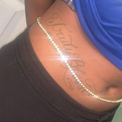 Bling Rhinestone Belly Chain Bikini Zircon Tennis Waist Chains for Women Charm Crystal y2k Belt Body Jewerly Beach Accessories