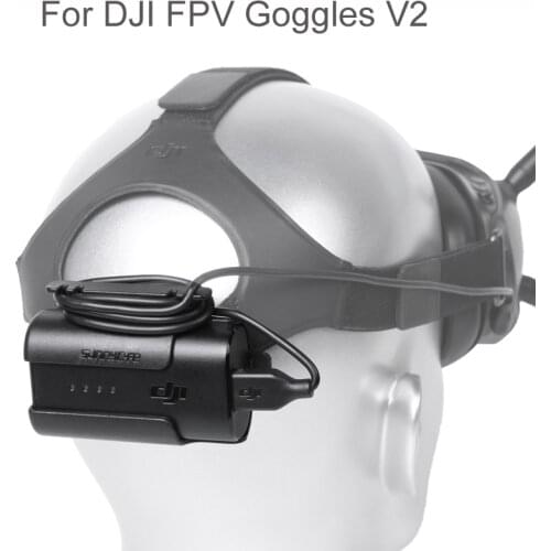 Headband Battery Storage Case Back Clip for DJI FPV Combo Goggles V2 Drone Head Strap Battery Holder Bracket for Flying Glasses