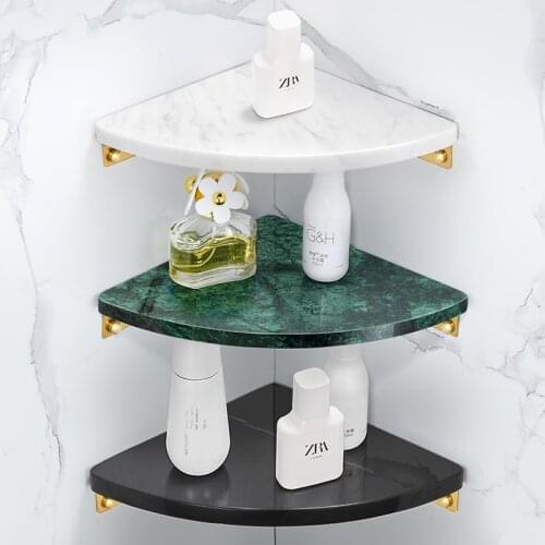 Black/white/green Marble Bathroom Shelf, Soap, Cosmetic Corner Wall-mounted Shelf, Shower Shelf, Bathroom Accessories