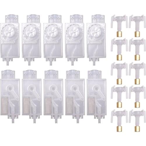 10PCS DX5 Ink Damper for Epson TX800 XP600 Mimaki TS3 JV33 CJV30 TS5 JV2 Galaxy Inkjet Printer Dumper Filter Solvent Water Based