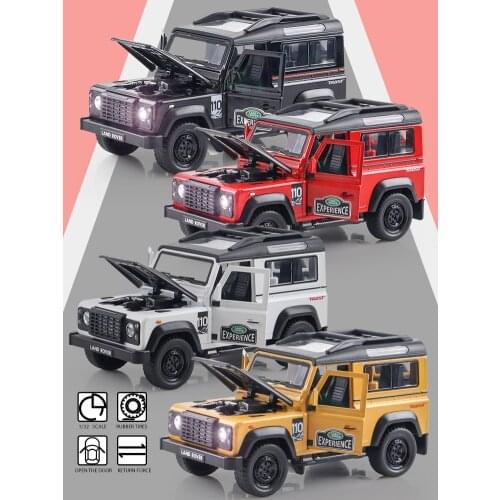 Defender Fire SUV Christmas Gifts For Children Double Horses Simulation Exquisite Diecasts Toy Vehicles 1:32 Alloy Car Model