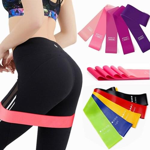 5PCS/SET Yoga Resistance Bands Loop Elastic Band Latex Rubber Bands Workout Expander for Fitness Pilates Exercise Gym Equipment