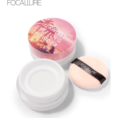 FOCALLURE New Top Quality Loose Powder Translucent Light Smooth Setting Powder Waterproof Oil-control Velvety Face Makeup