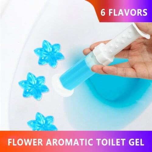 Toilet Cleaner Gel Flower Aromatic Toilet Gel Needle Cleaner Fragrance Aromatic Deodorant Household Bathroom Toilet Cleaning