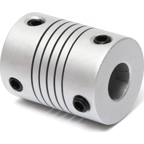 5mm x 8mm aluminum flexible coupling OD19mm x L25mm CNC stepper motor coupler connector