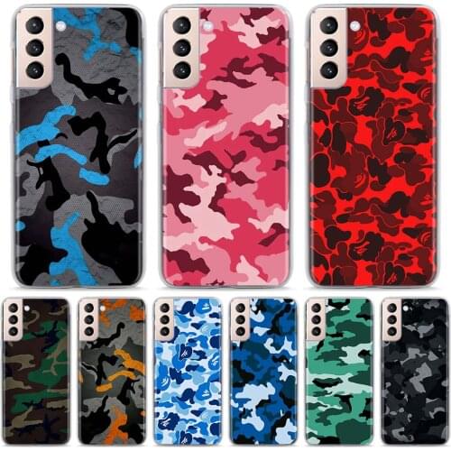 Camouflage Pattern Camo Military Phone Case for Samsung Galaxy S20 FE S10 Plus S21 Ultra S10e S8 S9 Plus Hard PC Cover Bumper