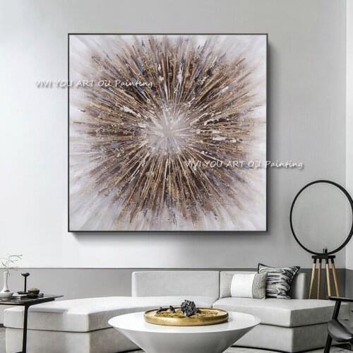 New 100% Handmade Circle canvas oil painting unique Modern Decoration Paint Handmade Oil Painting Wall Art Picture Home Decor