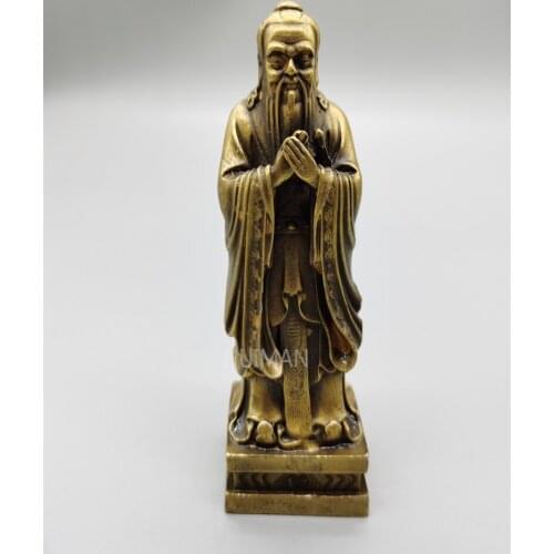 China Brass Statue Confucius Metal Crafts Home Decoration