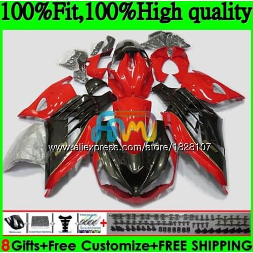Red black hot Injection For KAWASAKI ZX 14R ZX14R 06 07 08 09 10 11 21BS.31 ZZR1400 ZX-14R 2006 2007 2008 2009 2010 2011 Fairing