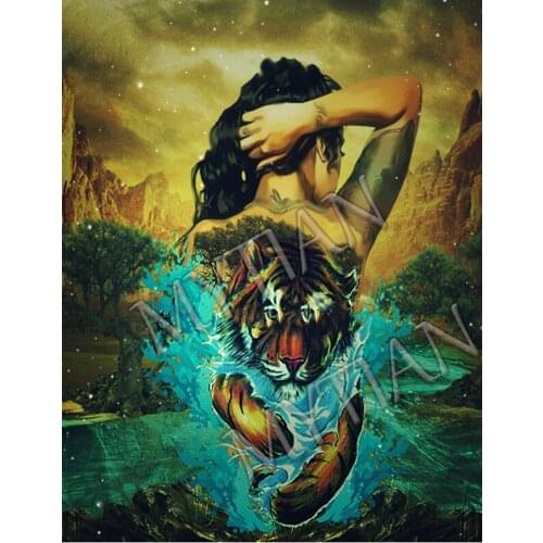 Hot Hieroglyphs photo diamond painting tiger landscape women diamond picture mosaic embroidery Cross Stitch Home decoration
