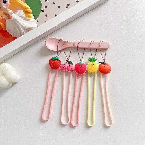 Cute Fruit Mobile Phone Straps Rope Cartoon Strap Neck Lanyards Charm Hand Strap For Phone Case Long Rope Lariat For Name Card