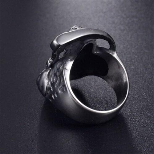 New personality male ring punk ring ring retro alloy ring death sickle domineering skull male ring wholesale
