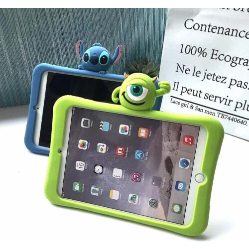Soft Shockproof Case for IPad 2 3 4 9.7 Inch Cartoon Silicon Tablet Protective Cover for IPad 2 IPad 3 IPad 4 Cover Funda+pen
