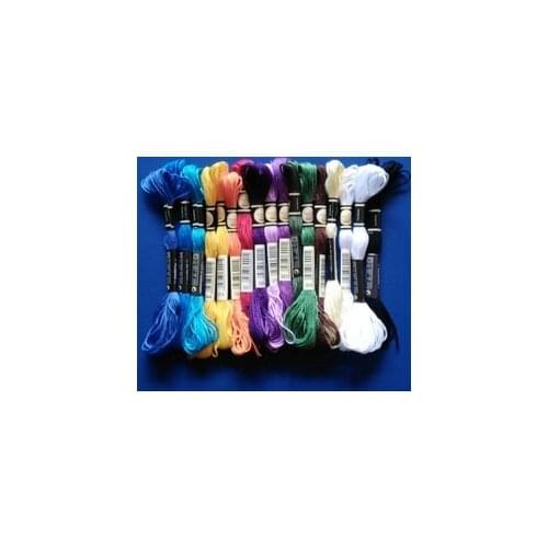 Oneroom 1th ,Multi color DMC223-336 10pcs 8m Length Thread Cross Stitch Cotton Sewing Skeins Embroidery Thread Floss Kit