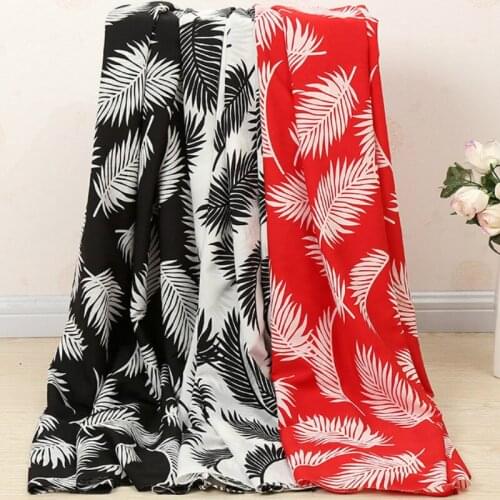 Printed Polyester Crepe Chiffon Fabric Custom-made Stretchy Crepe Fabric Chiffon Leaf Printed Chiffon