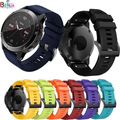 Silicone 22mm Watchband Strap For Garmin Fenix 6 / Fenix 5 / 5Plus Forerunner 935 Smart bands Quick Release Easyfit WristStrap