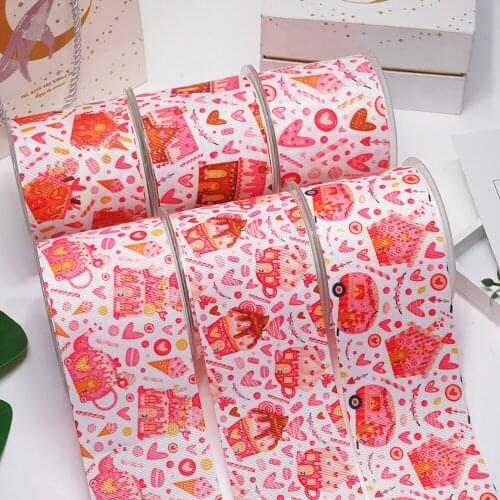 DIY Handmade Materials Printed Grosgrain Ribbon 50 Yard Per Size 57134