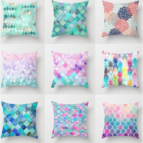Nordic minimalist style, colorful geometric figures, plaid stripe printing, pillowcase, sofa, car decoration