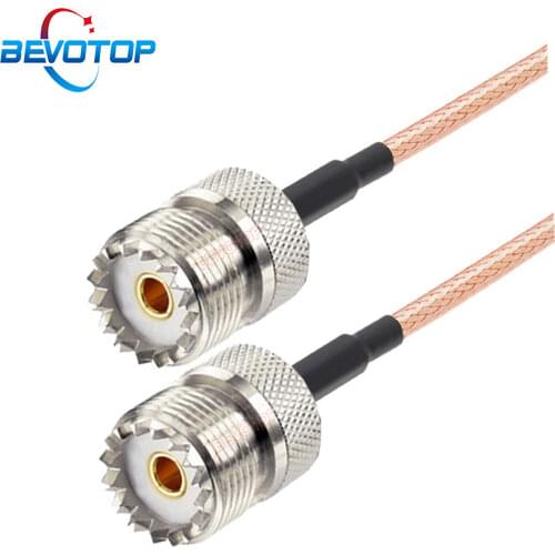 UHF Female to UHF Female SO239 Jack RG316 Pigtail RF Coaxial Antenna Extension Cable for CB Radio Ham Radio FM Transmitter