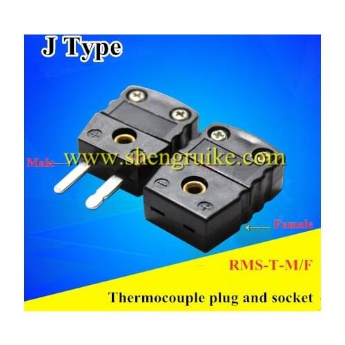 J Type thermocouple connector flat pin male and female