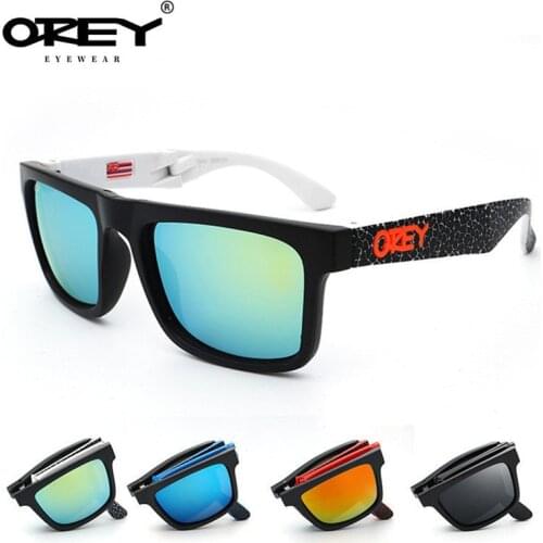 QREY Folding Sunglasses KEN BLOCK Sun Glasses Sport Driving Reflective Coating Square Spied For Men Women Square Okulary Gafas