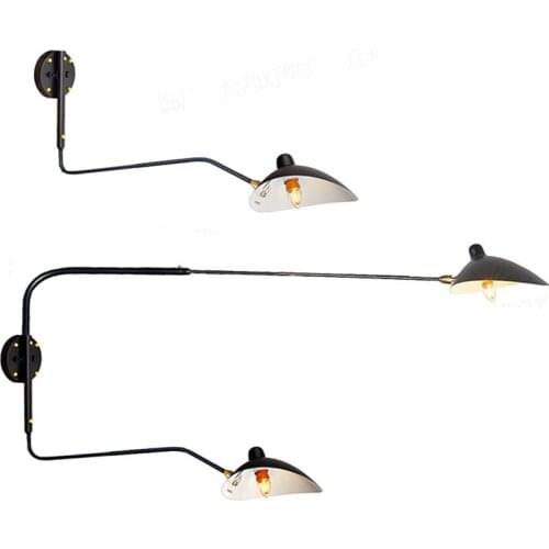 Nordic Modern Rotary Long Pole Wall Lamps minimalist design for Bedroom Living Dining room Home Decoration product Lamp Fixtures