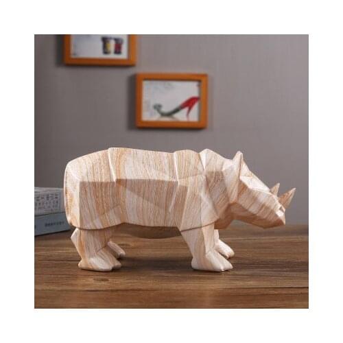 Statuette Home Furnishing crafts marble resin animal craft ornaments rhino new home living room office study of soft decoration
