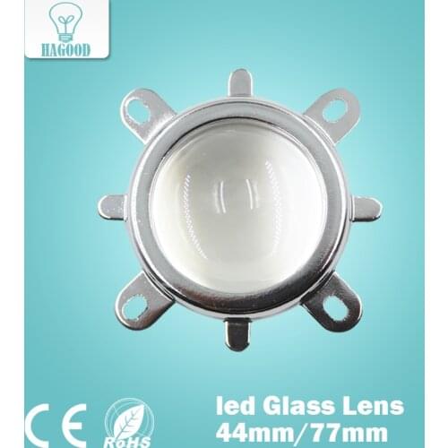 Led Glass Lens with Reflector Collimator, reflective cup and holder 44mm / 77mm for 20W 30W 50W 100W led CHIPS Bulb Light